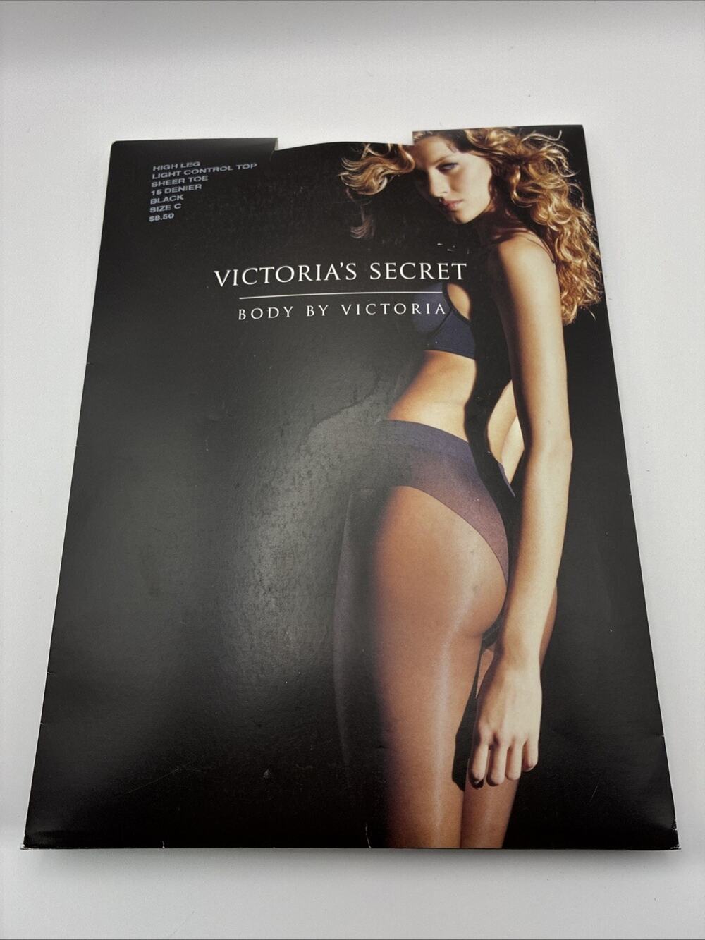 Victoria’s Secret High Leg Light Control Top Black Size C Pantyhose Open Package